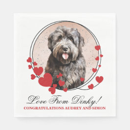 Bouvier des Flandres Red Heart Frame Foto Serviette