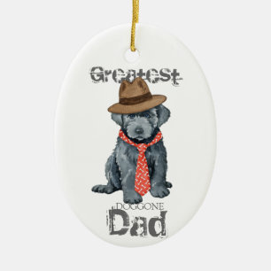 Bouvier des Flandres Vater Keramik Ornament