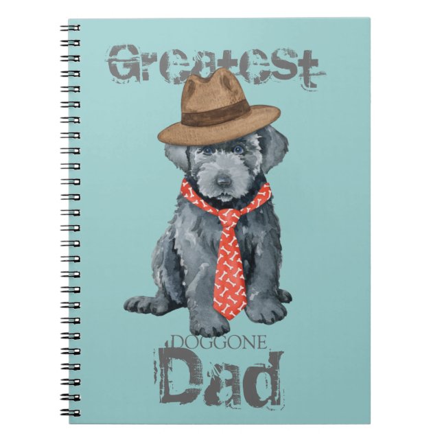 Bouvier des Flandres Vater Notebook Notizblock (Vorderseite)