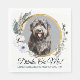 Bouvier des Flandres Wedding Napkins mit Foto Serviette