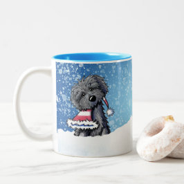 Bouvier des Flandres Weihnachts-Tasse Zweifarbige Tasse