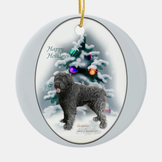 Bouvier des Flandres Weihnachtsgeschenke Ornament (Vorne)