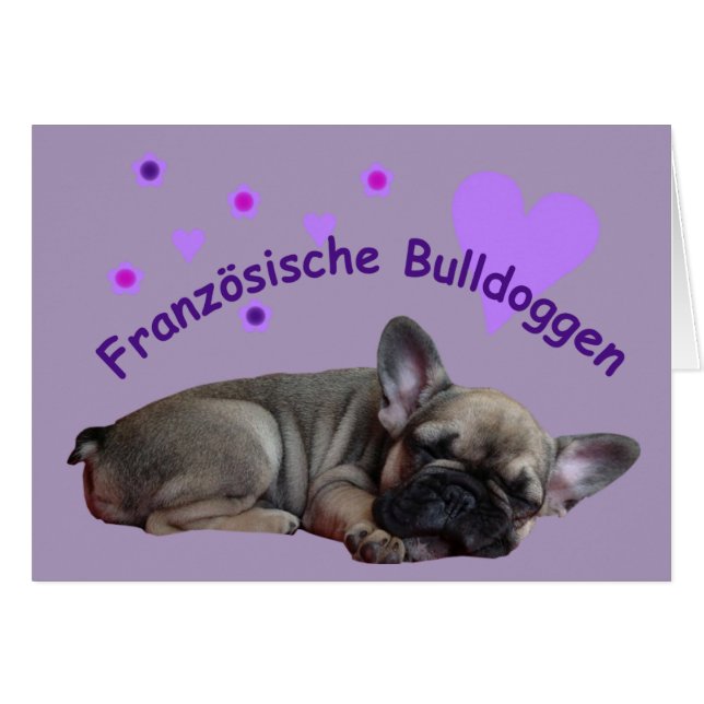 Bouvier français anniversaire Bulldog français (Devant horizontal)