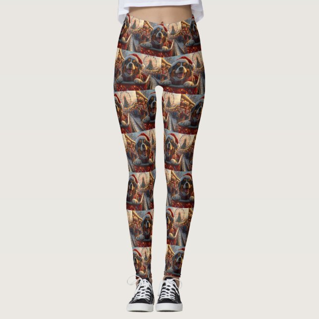 Bouviers des Flandres Dog Roller Untersetzer Weihn Leggings (Vorderseite)