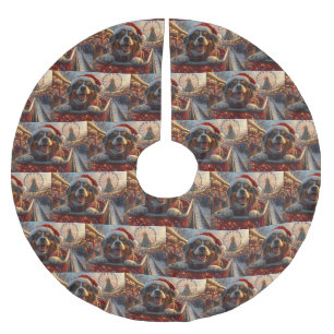 Bouviers des Flandres Dog Roller Untersetzer Weihn Polyester Weihnachtsbaumdecke