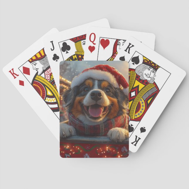 Bouviers des Flandres Dog Roller Untersetzer Weihn Spielkarten (Rückseite)