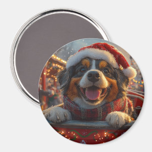 Bouviers des Flandres Hund Achterbahn Weihnachten Magnet