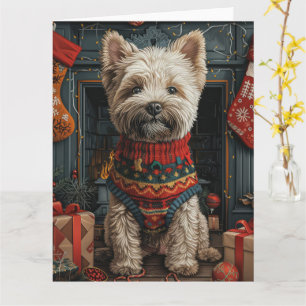 Bouviers Des Flandres Weihnachtsgeschenke Kamin Karte