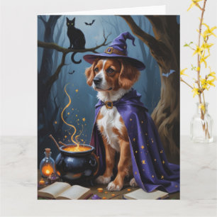 Bouviers des Flandres Whimsical Halloween Malerei Karte