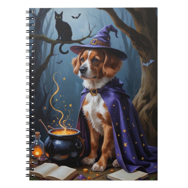 Bouviers des Flandres Whimsical Halloween Malerei Notizblock (Vorderseite)