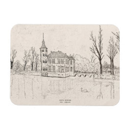 Bouvigne Castle Breda Niederlande Pen Illustration Magnet