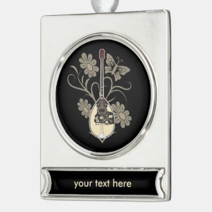 Bouzouki Banner-Ornament Silber