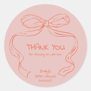 Bow à ruban - Stickers Baby shower