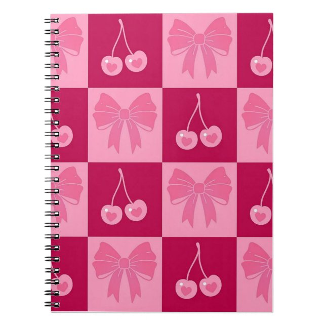 Bow and Cherry notebook  Notizblock (Vorderseite)