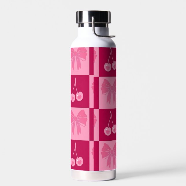 Bow and Cherry water bottle  Trinkflasche (Links)