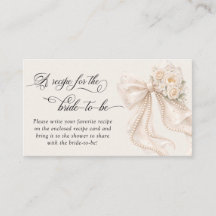 Bow and Pearl Bridal Shower Recipe for the Bride