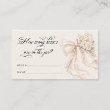 Bow and Pearl How Many Kisses Bridal Game