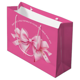 Bow auf Trendy Barbiedoll Bubblegum Pink Große Geschenktüte