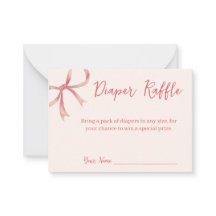 Bow Baby Duwer Diaper Raffekarte