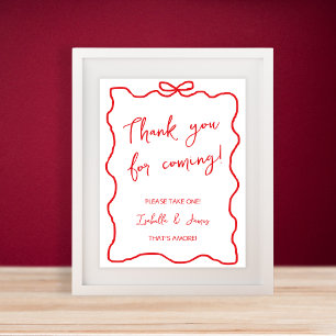 Bow Bitte nehmen Sie eine Lieblings-Sign-Paare-Dus Poster