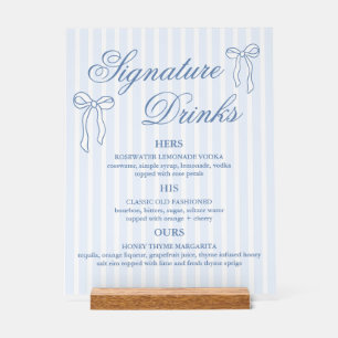 Bow Blue Mariage Signature Boissons Cocktails