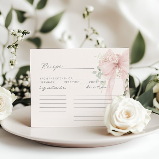 Bow Bridal Shower recipe card (Von Creator hochgeladen)