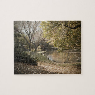 Bow Bridge, Central Park, im Herbst