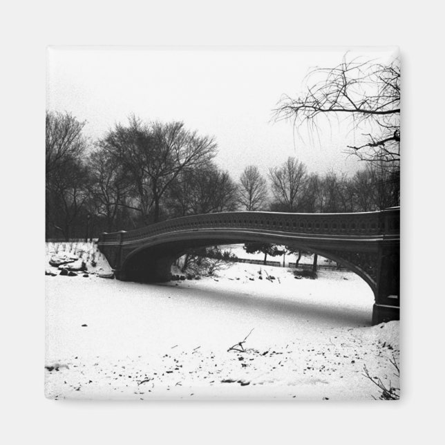 Bow Bridge Winter Central Park NYC Magnet (Vorne)