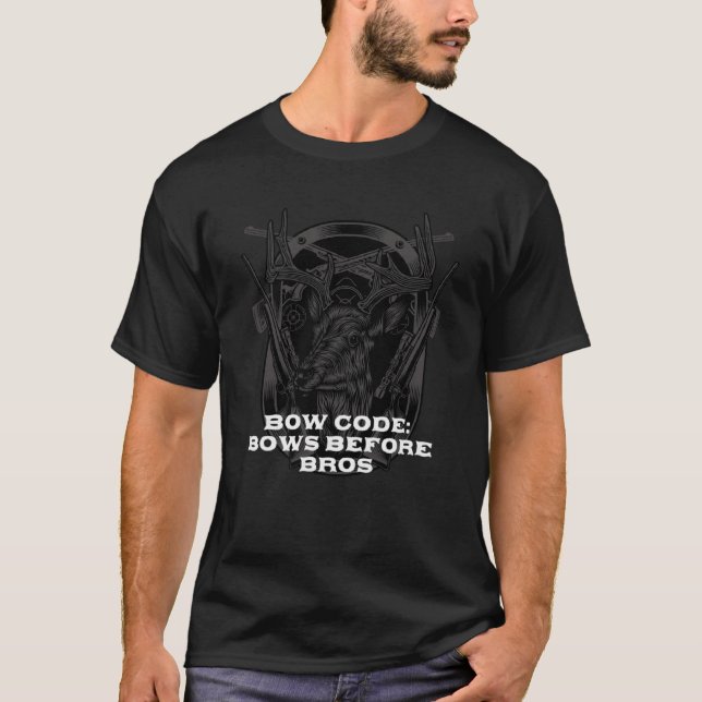 Bow Code Jagd Freunde Jäger Regeln T-Shirt (Vorderseite)