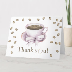 Bow & Coffee Brauen Baby Shower Danke