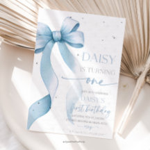 Bow Coquette Blau 1. Geburtstag 