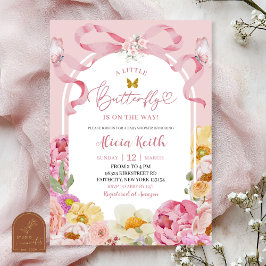 Bow Coquette Farbige Blumen Sommer Schmetterling B Einladung