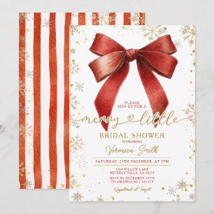 Bow Coquette Merry Little Christmas Brautparty Einladung