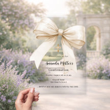 Bow Creme beige Mädchen klare Bestätigung