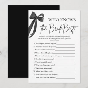 Bow, der das Bride Best Brautparty Game kennt Einladung