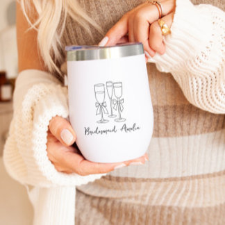 Bow Drinks Modernes Drehbuch Personalisierte Bride