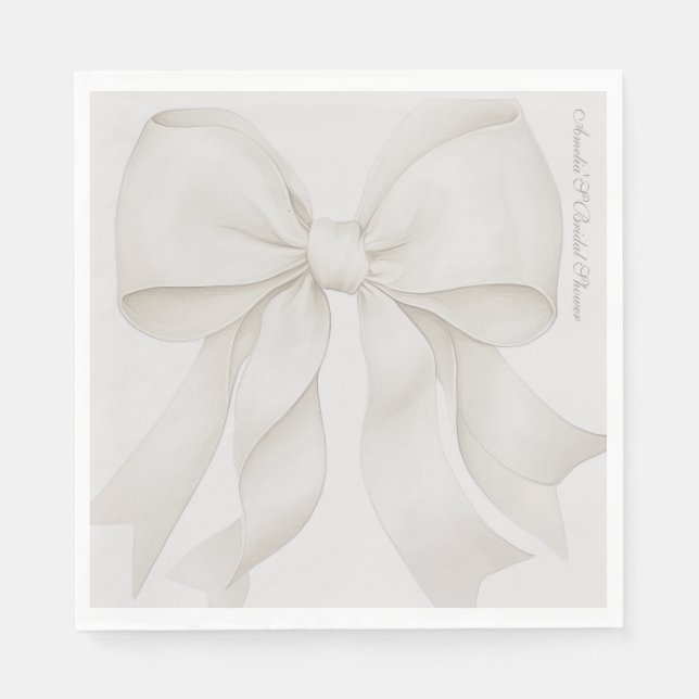 Bow Elegant Brautparty Decor Serviette (Vorderseite)