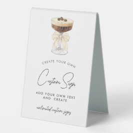 Bow Espresso Martini Custom Tischaufsteller