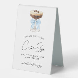 Bow Espresso Martini Custom Tischaufsteller