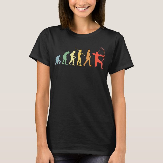 Bow Evolution Retro Archery Archer T-Shirt (Vorderseite)
