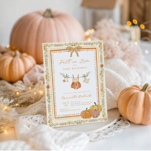 Bow Fall in Liebe Fall Baby Duschmädchen Einladung