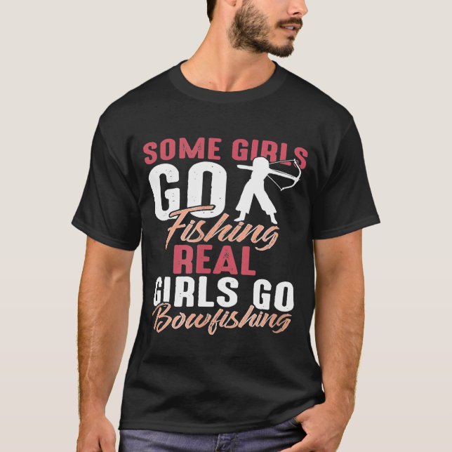 Bow Fishing Girl Archery Fish Jagd Frau T-Shirt (Vorderseite)