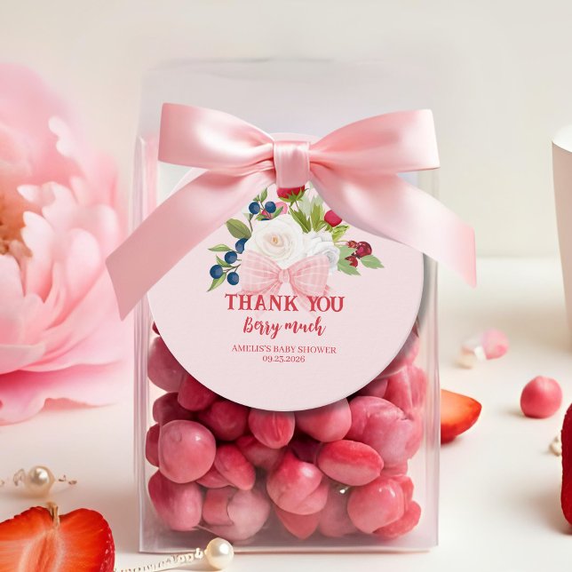 Bow floral Strawberry Thankyou Berry viel Geschenkanhänger (Von Creator hochgeladen)