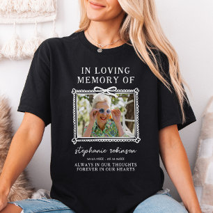 Bow Frame Memorial-T-Shirt – Immer in unseren Herz T-Shirt