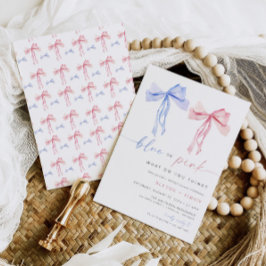 Bow Genre Reveillez Invitation Blue Rose Coquette