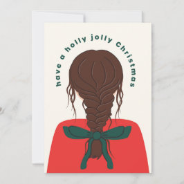 Bow Girl Christmas Feiertagskarte