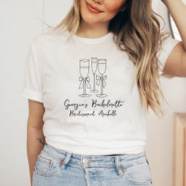 Bow Girls Weekend Modernes Drehbuch Bachelorette T-Shirt