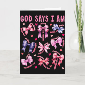Bow God Say I Am Christian Girl Teen Women Bible V Karte