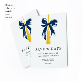 Bow Graduation Save the Date Insert Card Dankeskarte