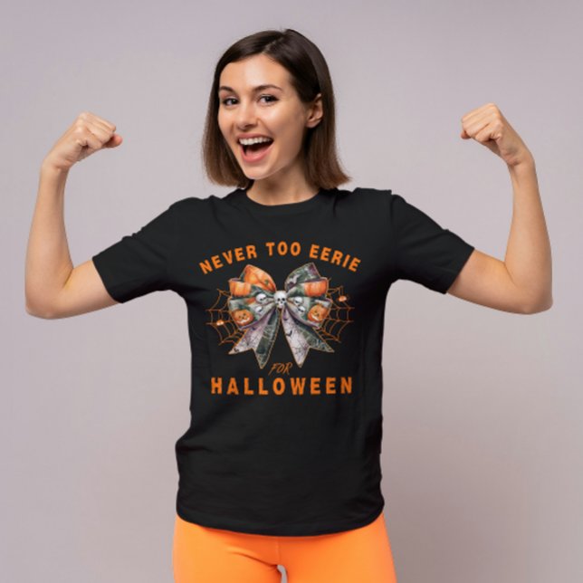 Bow Halloween Niemals zu unheimliches lustiges Par T-Shirt (Von Creator hochgeladen)